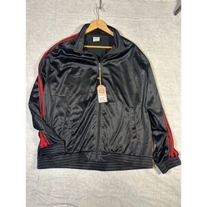 Victory Outfitters Black Red Track Jacket Pants Set Mens XXL Polyester Tracksuit